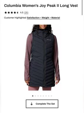 Columbia Black Omni Heat Long Vest